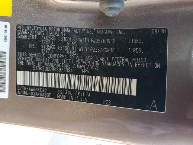 2019 TOYOTA SIENNA LE - 5TDKZ3DC8KS971994