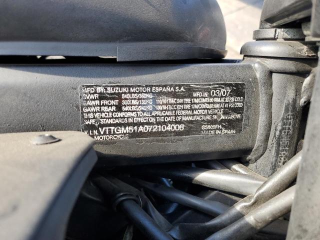 2007 SUZUKI GS500 VTTGM51A072104006