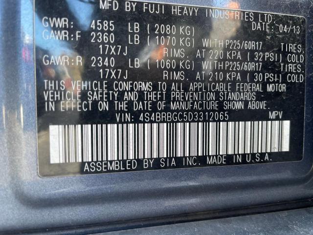 VIN 4S4BRBGC5D3312065 2013 Subaru Outback, 2.5I Pre... no.10