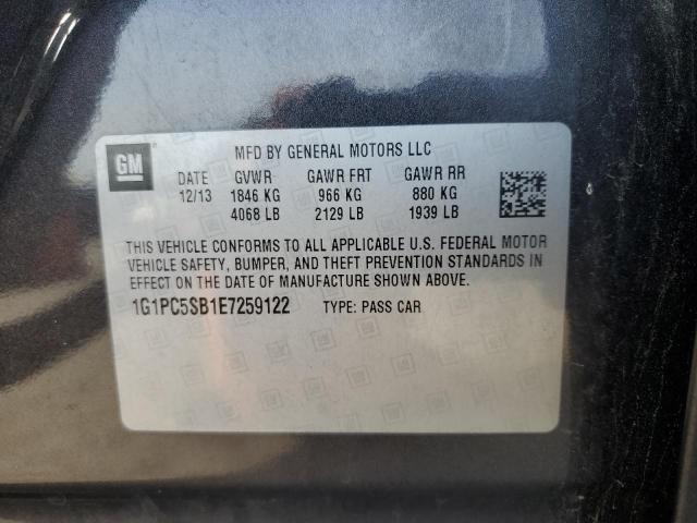 VIN 1G1PC5SB1E7259122 2014 Chevrolet Cruze, LT no.13