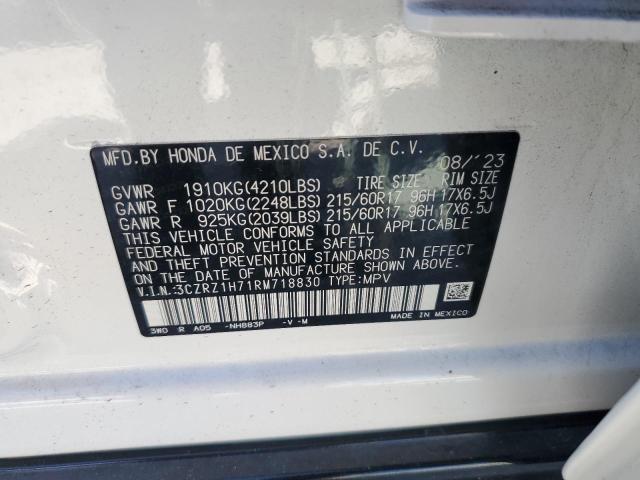 VIN 3CZRZ1H71RM718830 2024 Honda HR-V, Exl no.13