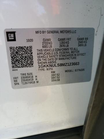 2021 GMC ACADIA SLT - 1GKKNULS8MZ123663
