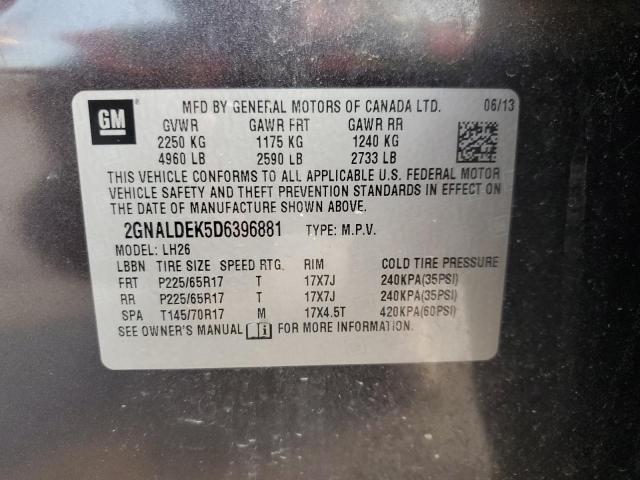 VIN 2GNALDEK5D6396881 2013 CHEVROLET EQUINOX no.14