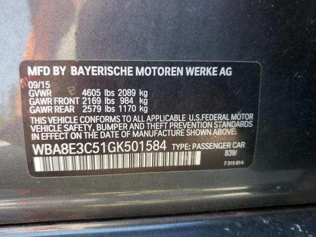 VIN WBA8E3C51GK501584 2016 BMW 3 Series, 328 Xi Sulev no.12