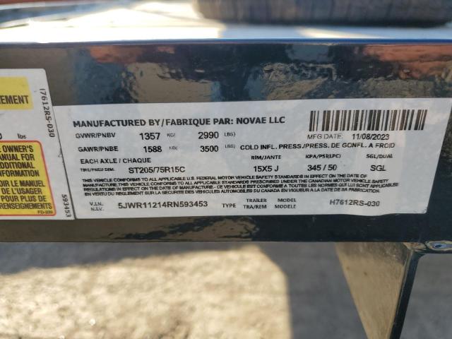 2024 H&H TRAILER #3281400015