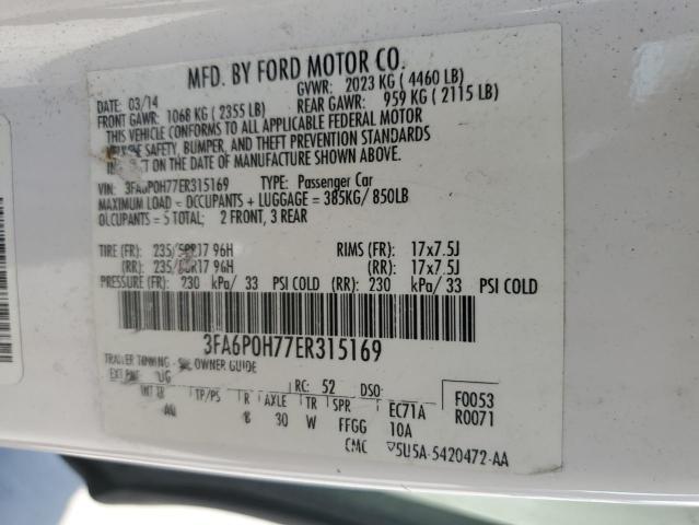 VIN 3FA6P0H77ER315169 2014 Ford Fusion, SE no.13