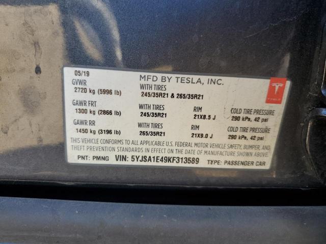 2019 TESLA MODEL S - 5YJSA1E49KF313589