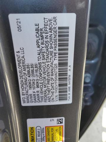 2021 HONDA ACCORD EXL - 1HGCV1F5XMA077225