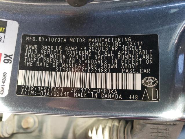 2015 TOYOTA COROLLA L - 2T1BURHEXFC321883