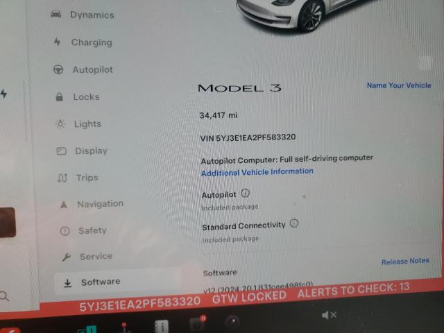 VIN 5YJ3E1EA2PF583320 2023 TESLA MODEL 3 no.9