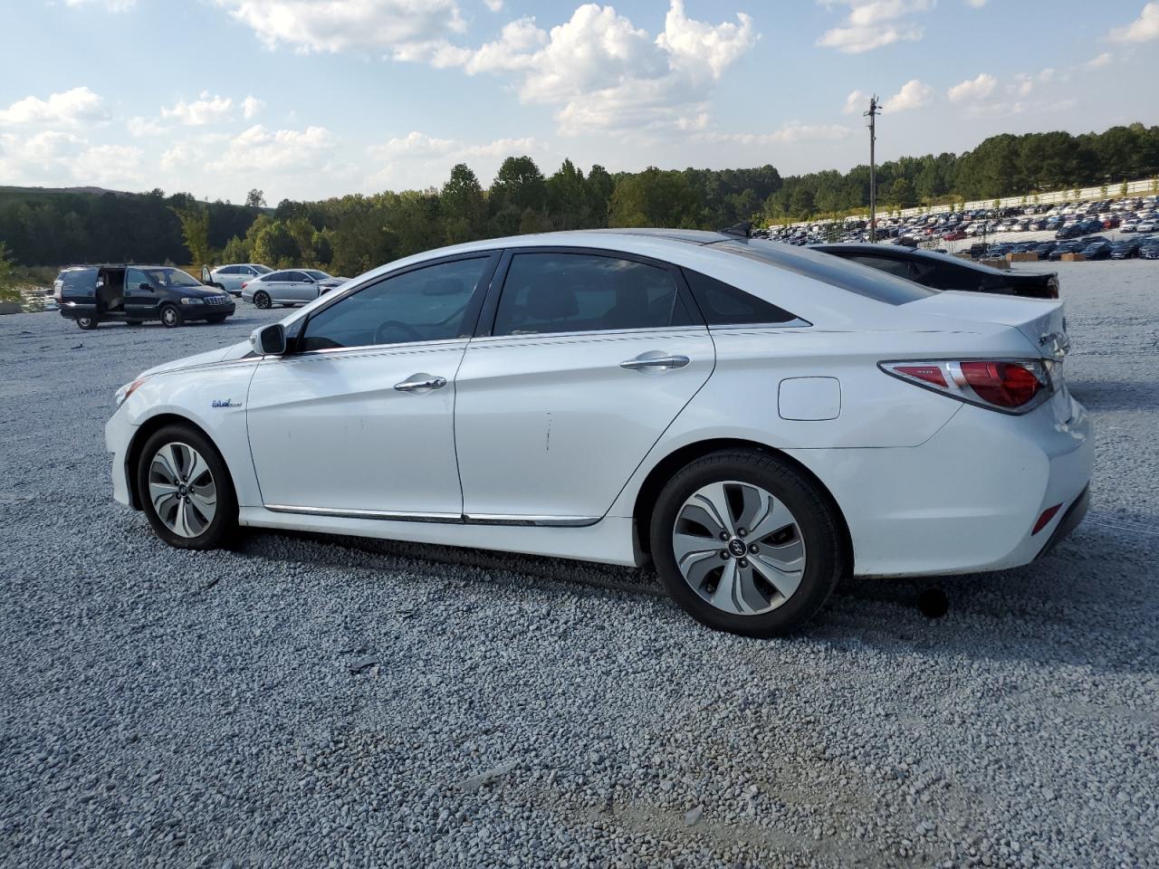 HYUNDAI SONATA HYB 2015 white sedan 4d hybrid engine KMHEC4A49FA130556 photo #3