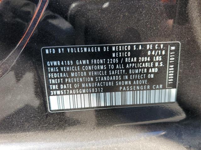 2016 VOLKSWAGEN GTI S/SE - 3VW5T7AU5GM058312