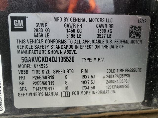 VIN 5GAKVCKD4DJ135530 2013 Buick Enclave no.14