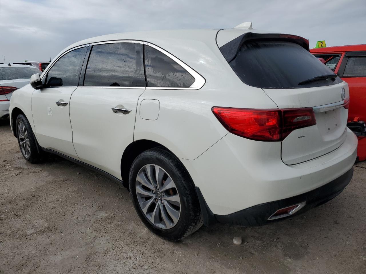 ACURA MDX TECHNO 2016 white  gas 5FRYD3H40GB019254 photo #3