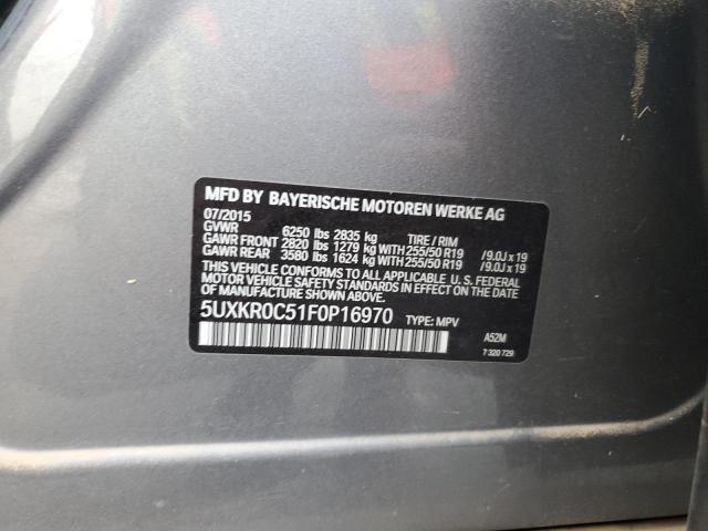 2015 BMW X5 XDRIVE3 - 5UXKR0C51F0P16970