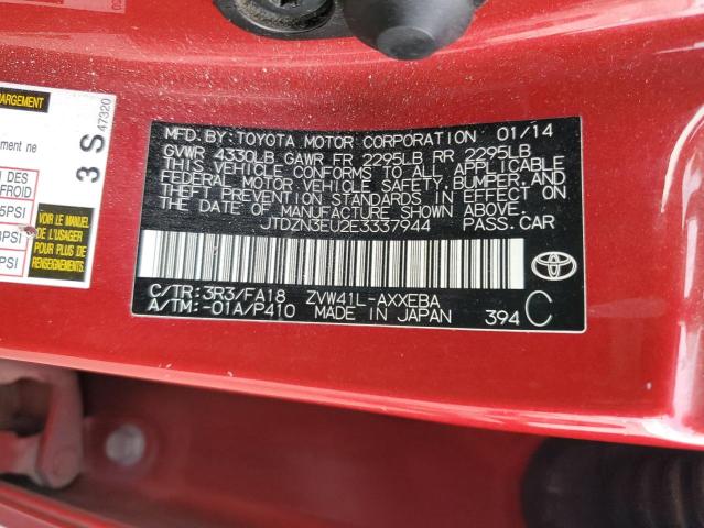 VIN JTDZN3EU2E3337944 2014 Toyota Prius no.13