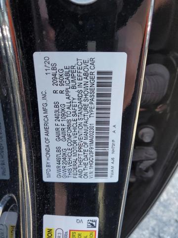 VIN 1HGCV3F91MA002301 2021 Honda Accord, Touring Hy... no.12