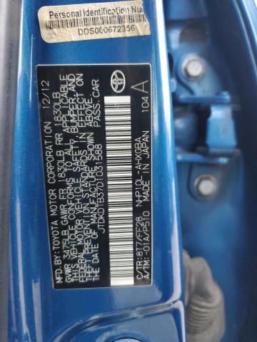 VIN JTDKDTB37D1031588 2013 Toyota Prius no.12