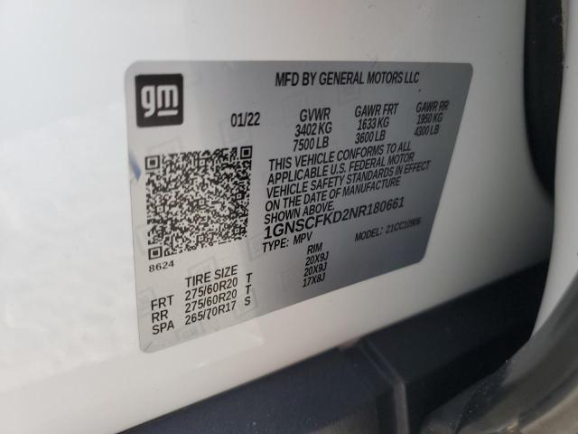 2022 CHEVROLET SUBURBAN C - 1GNSCFKD2NR180661