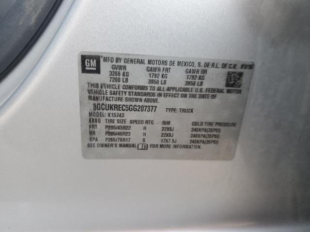 2016 CHEVROLET SILVERADO - 3GCUKREC5GG207377