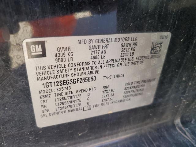 2016 GMC SIERRA K25 - 1GT12SEG3GF265860
