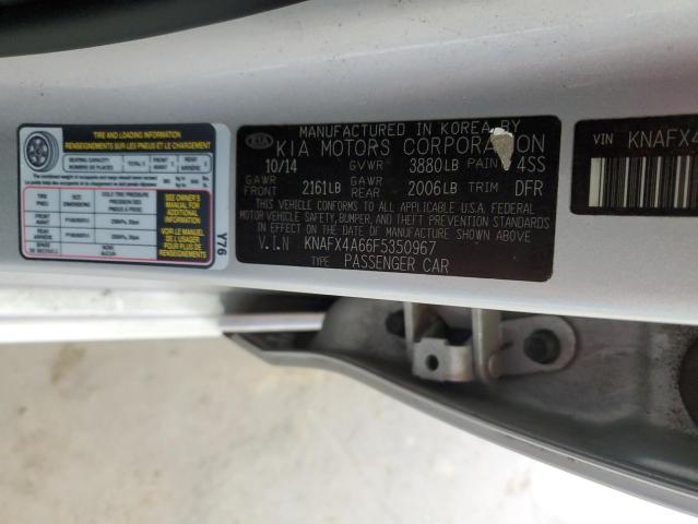 VIN KNAFX4A66F5350967 2015 KIA Forte, LX no.12