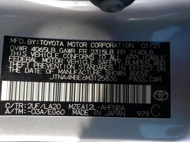 2021 TOYOTA COROLLA XS - JTNA4MBE6M3125836