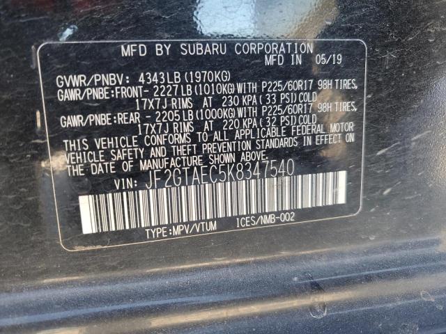 2019 SUBARU CROSSTREK - JF2GTAEC5K8347540