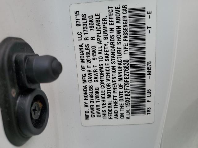 2015 HONDA CIVIC SE 19XFB2F79FE276830