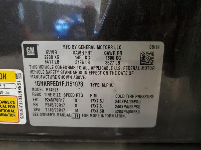 2015 CHEVROLET TRAVERSE L - 1GNKRFED1FJ151078