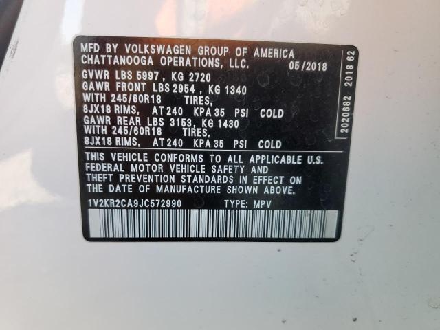 2018 VOLKSWAGEN ATLAS SE - 1V2KR2CA9JC572990