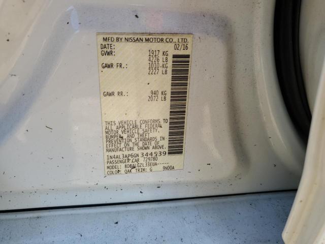 2016 NISSAN ALTIMA 2.5 - 1N4AL3AP6GN344539