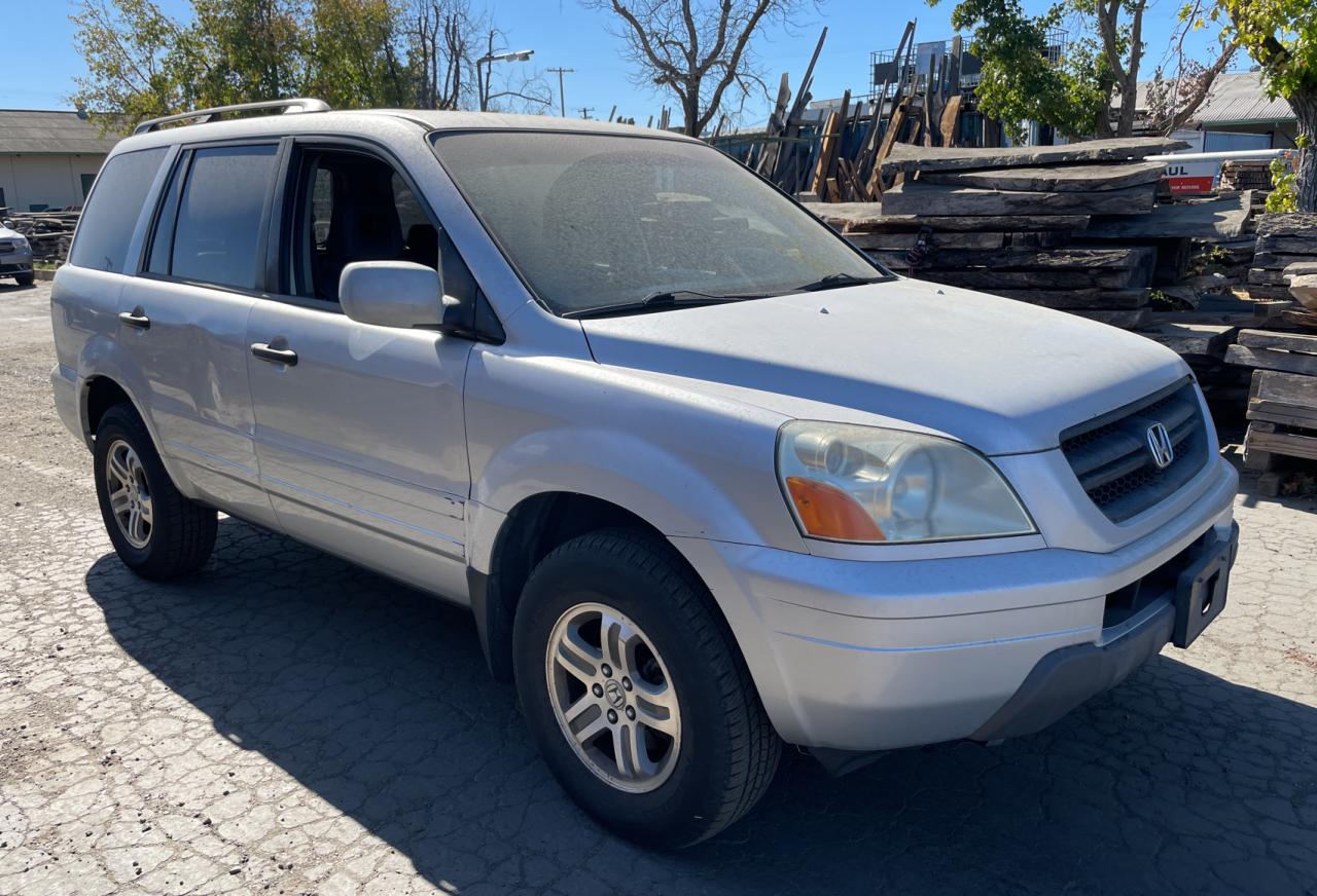 HONDA PILOT EXL 2004 silver 4dr spor gas 2HKYF18544H541830 photo #1