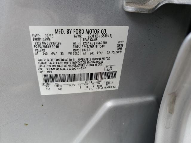 VIN 2FMDK4JC7DBC44241 2013 Ford Edge, Sel no.14