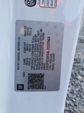 2020 CHEVROLET CAMARO LT - 1G1FD1RS8L0137063