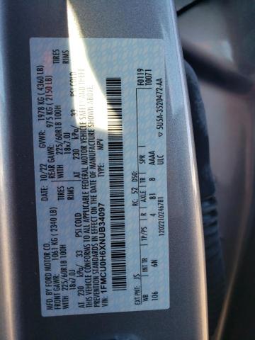 2022 FORD ESCAPE SEL - 1FMCU0H6XNUB34097