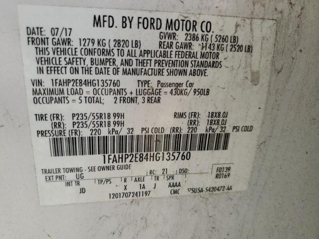 2017 FORD TAURUS SEL - 1FAHP2E84HG135760