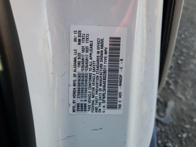 VIN 5FNRL5H64EB028011 2014 Honda Odyssey, Exl no.13