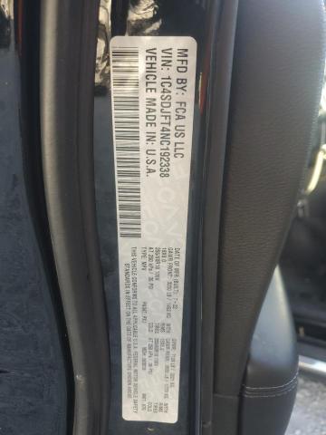 2022 DODGE DURANGO PU 1C4SDJFT4NC192338