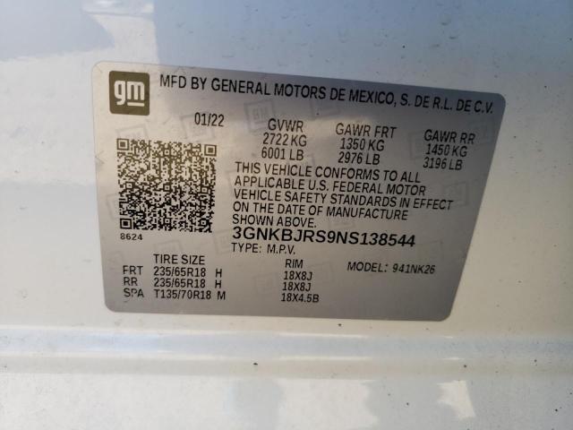 2022 CHEVROLET BLAZER 3LT - 3GNKBJRS9NS138544