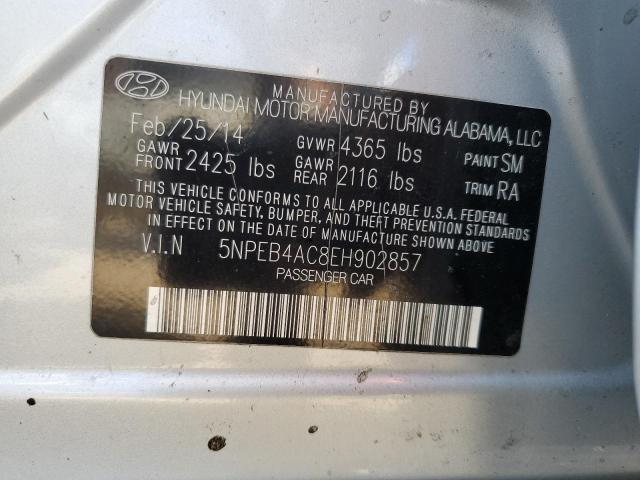 VIN 5NPEB4AC8EH902857 2014 Hyundai Sonata, Gls no.13