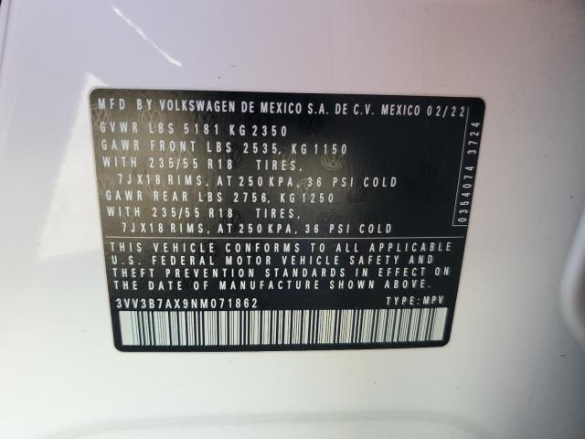 2022 VOLKSWAGEN TIGUAN SE - 3VV3B7AX9NM071862