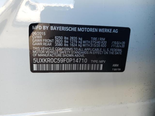 VIN 5UXKR0C59F0P14710 2015 BMW X5, Xdrive35I no.12