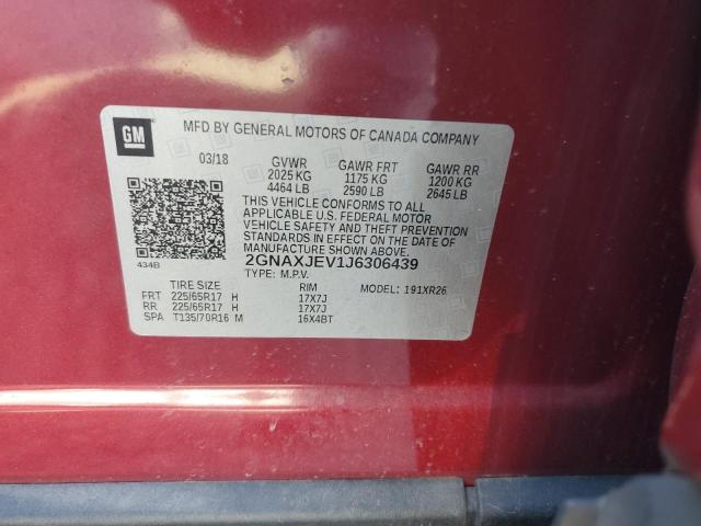 2018 CHEVROLET EQUINOX LT - 2GNAXJEV1J6306439