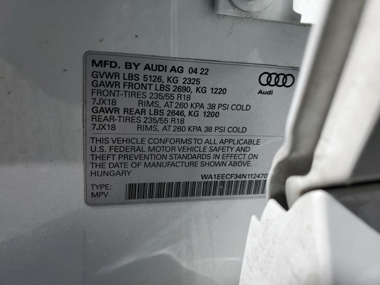 Lot #2981669762 2022 AUDI Q3 PREMIUM