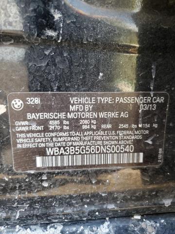 VIN WBA3B5G56DNS00540 2013 BMW 3 Series, 328 Xi Sulev no.12