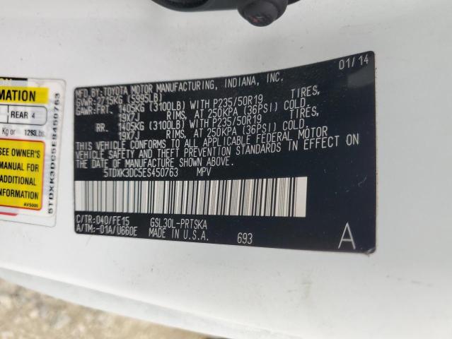 VIN 5TDXK3DC5ES450763 2014 Toyota Sienna, Sport no.13