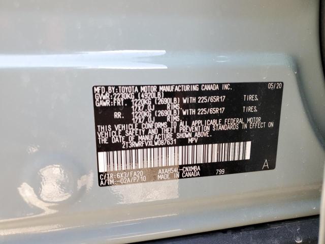 VIN 2T3RWRFVXLW087631 2020 Toyota RAV4, Xle no.13