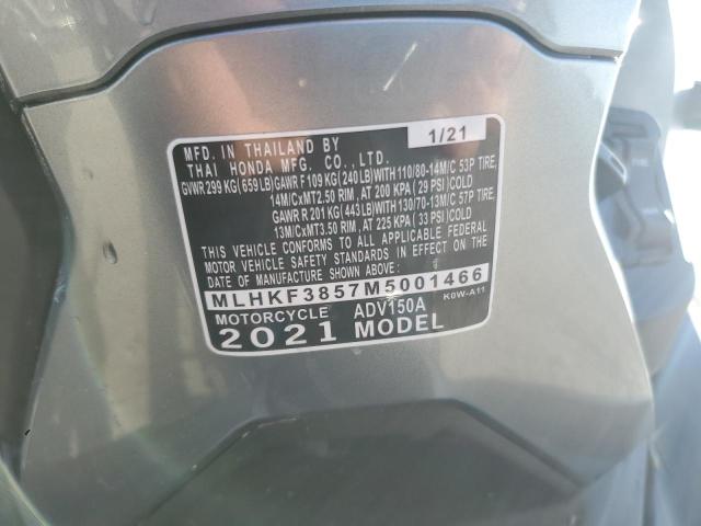 2021 HONDA ADV150 A MLHKF3857M5001466