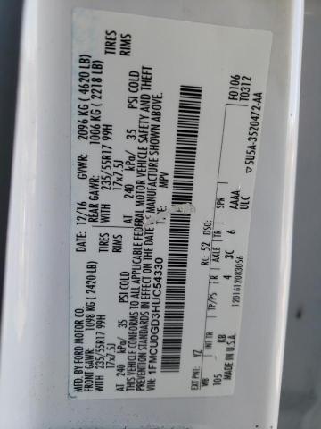 2017 FORD ESCAPE SE - 1FMCU0GD3HUC54330